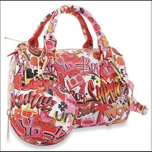 Graffiti Print 2 Piece Handbag Set